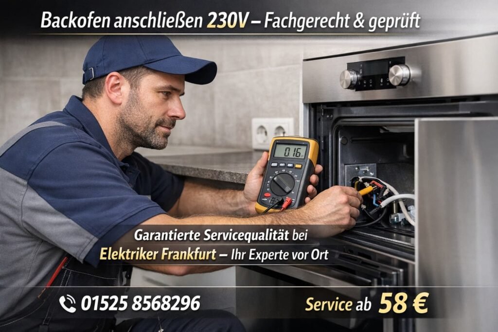 backofen anschließen 230v