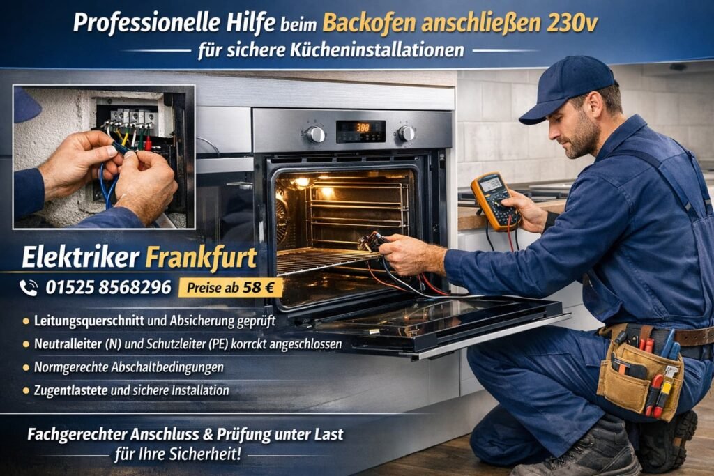 backofen anschließen 230v