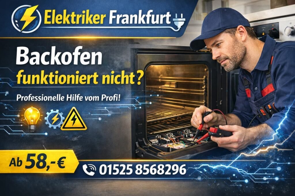 Elektriker Frankfurt Backofen Reparatur – Backofen funktioniert nicht – Service ab 58€