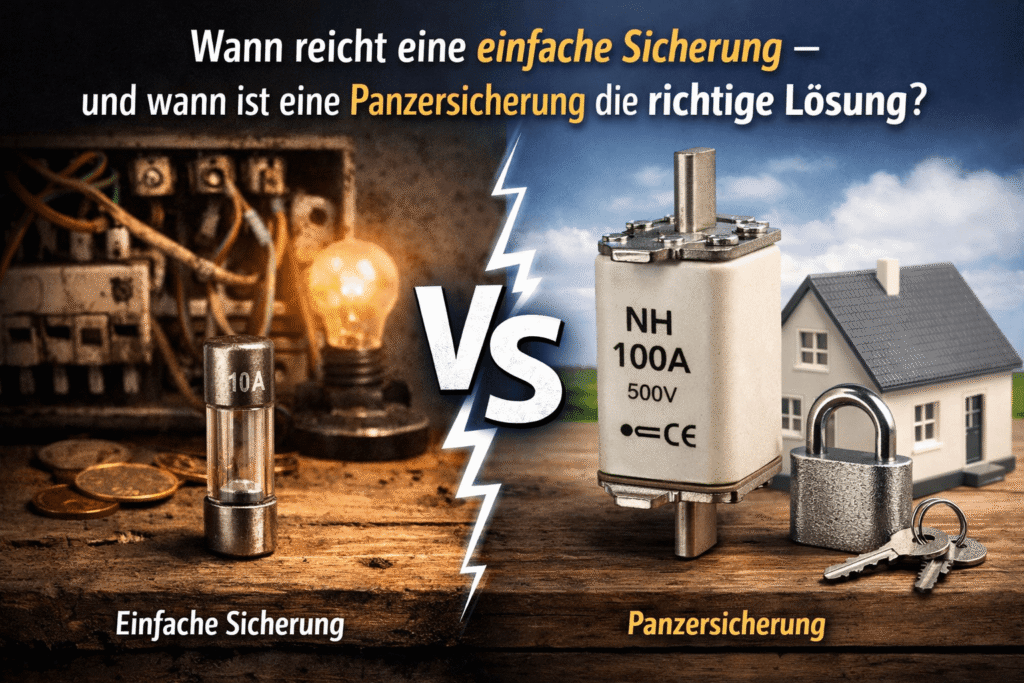 Vergleich Sicherung vs Panzersicherung!!
