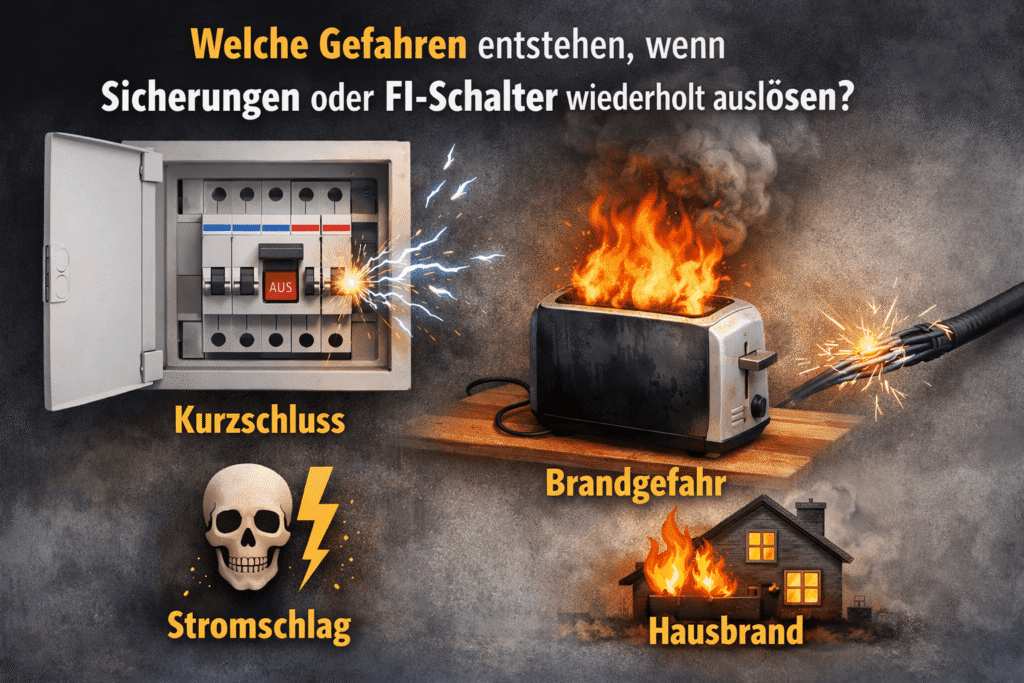 Gefahren bei FI-Schalter und Sicherung