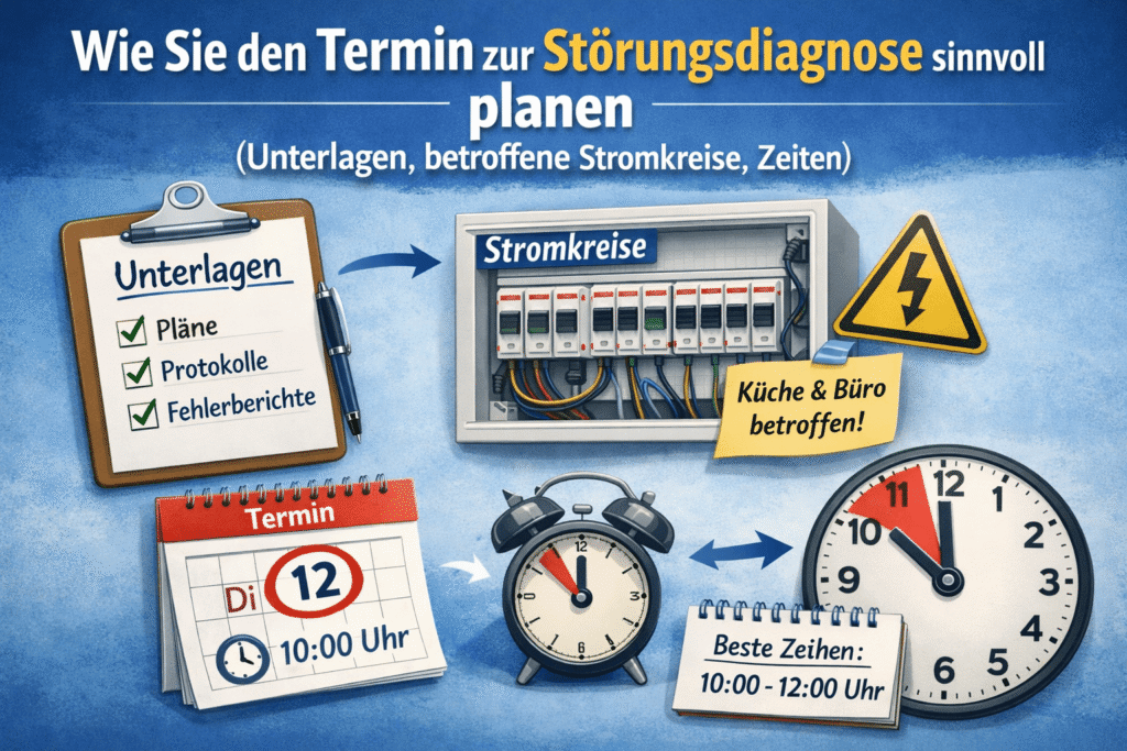 Terminplanung Störungsdiagnose Grafik