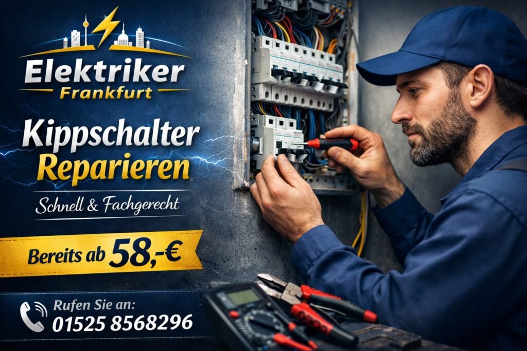 Elektriker Frankfurt repariert Kippschalter schnell und fachgerecht ab 58€