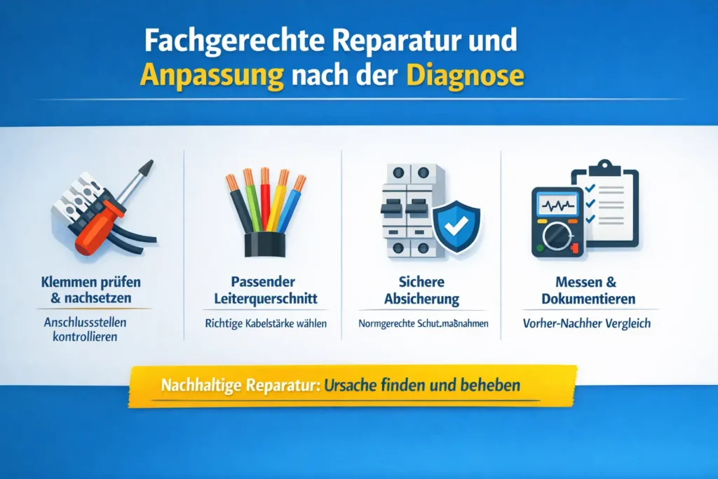 Welche Reparaturen und Anpassungen nach der Diagnose fachgerecht umgesetzt werden