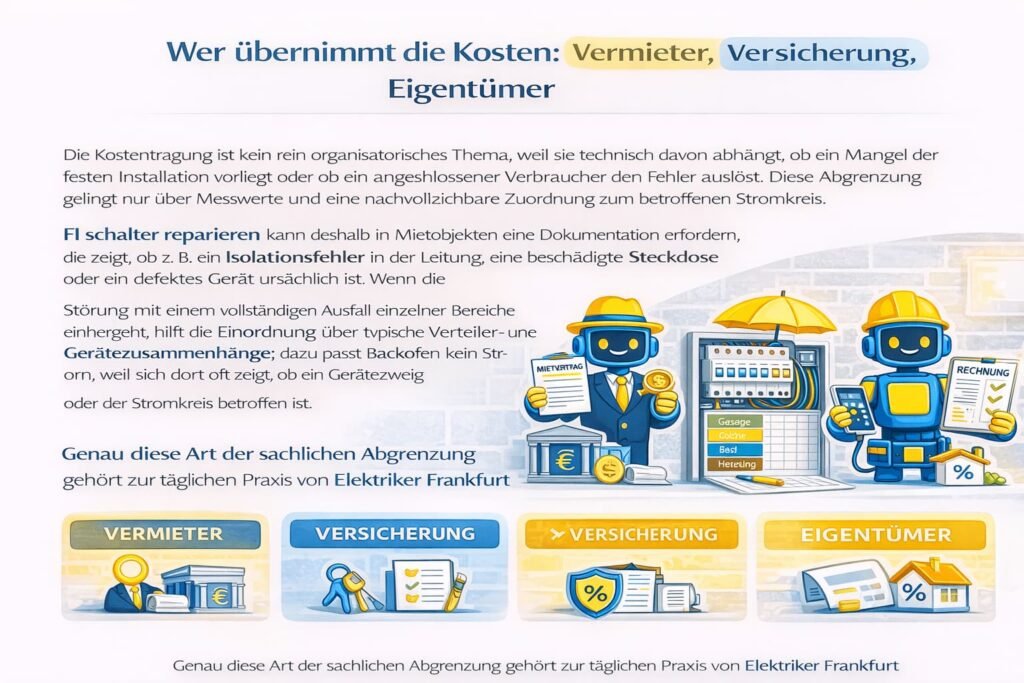 Wer übernimmt die Kosten: Vermieter, Versicherung, Eigentümer