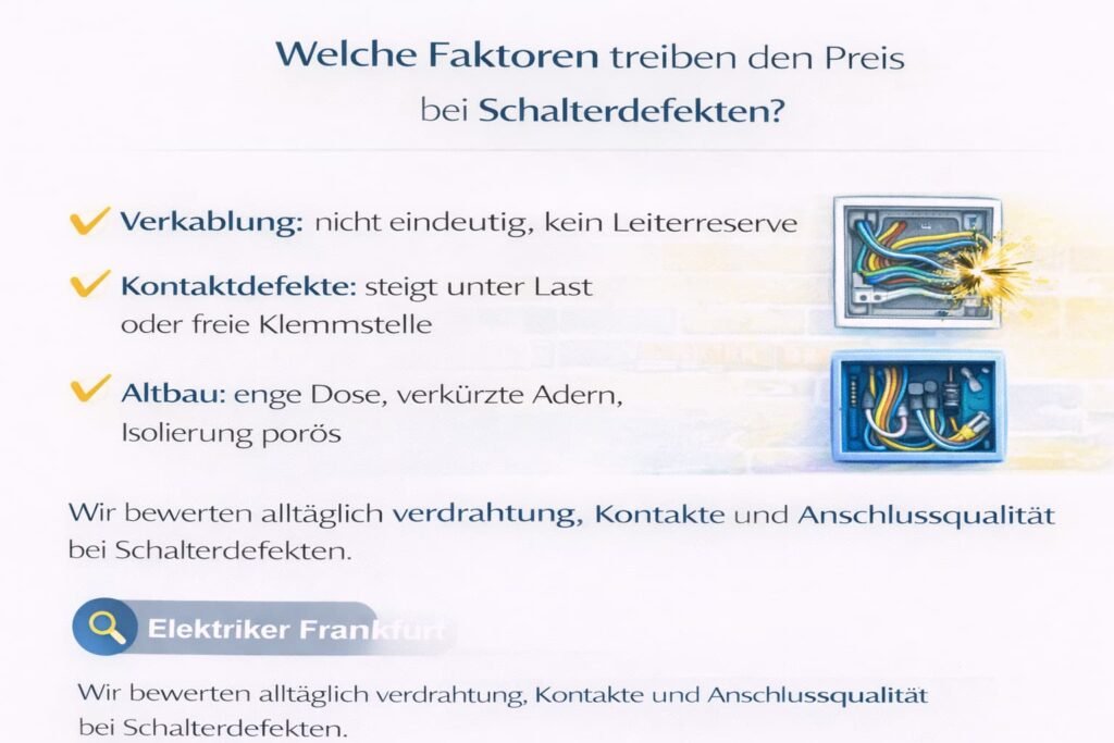 Welche Faktoren treiben den Preis bei Schalterdefekten?