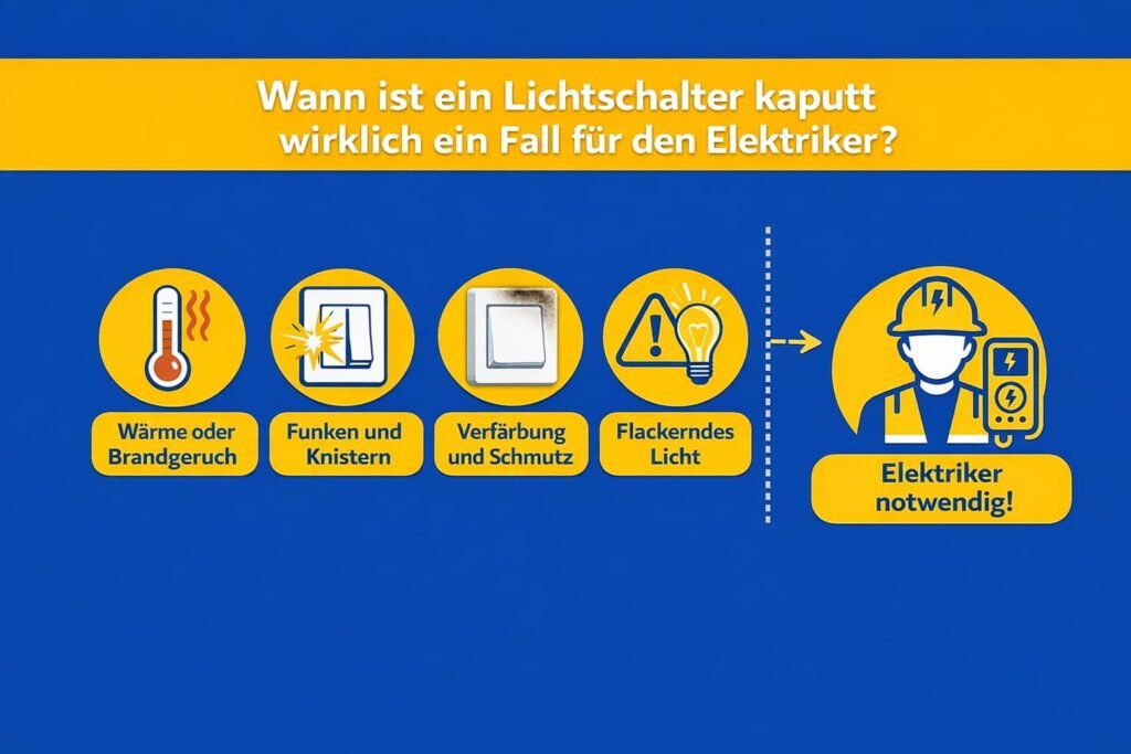 Wann ist ein lichtschalter kaputt wirklich ein Fall für den Elektriker?