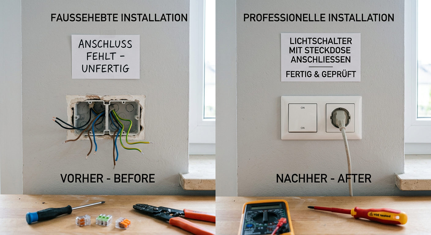 lichtschalter mit steckdose anschließen
