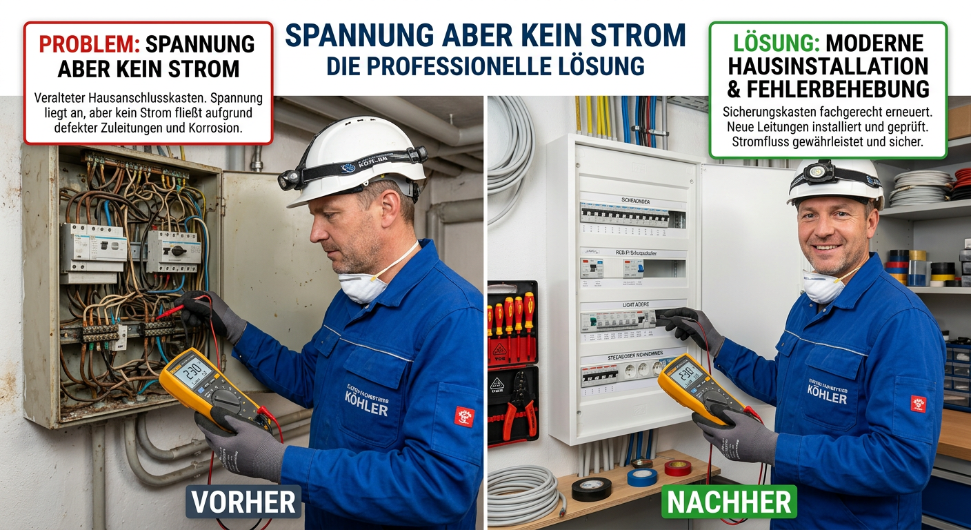 spannung aber kein strom