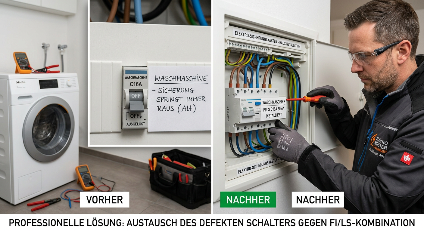 waschmaschine sicherung fliegt raus