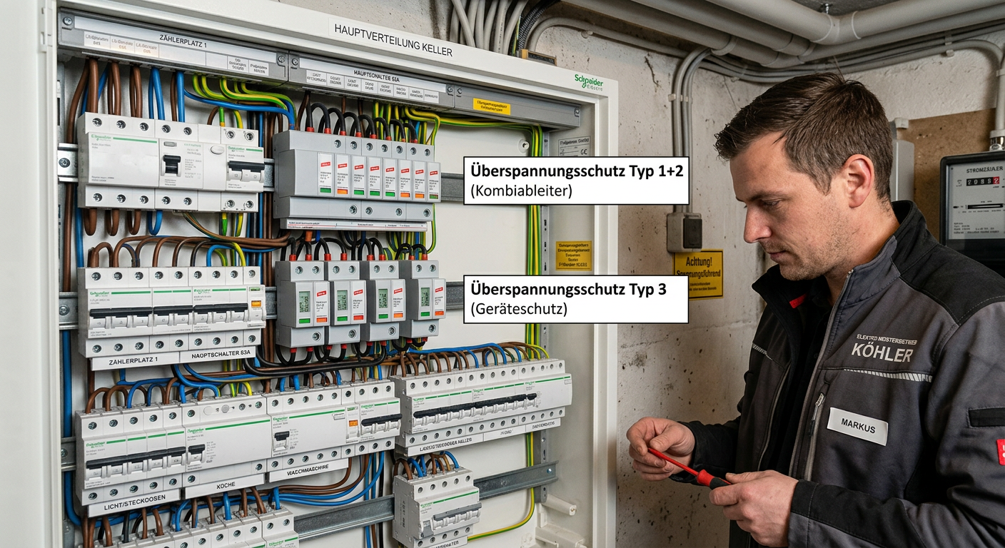 überspannungsschutz typ 1 2 3