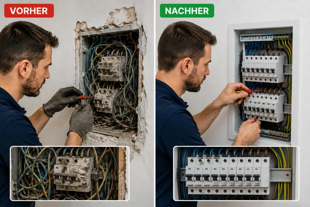 Hausanschluss strom defekt 