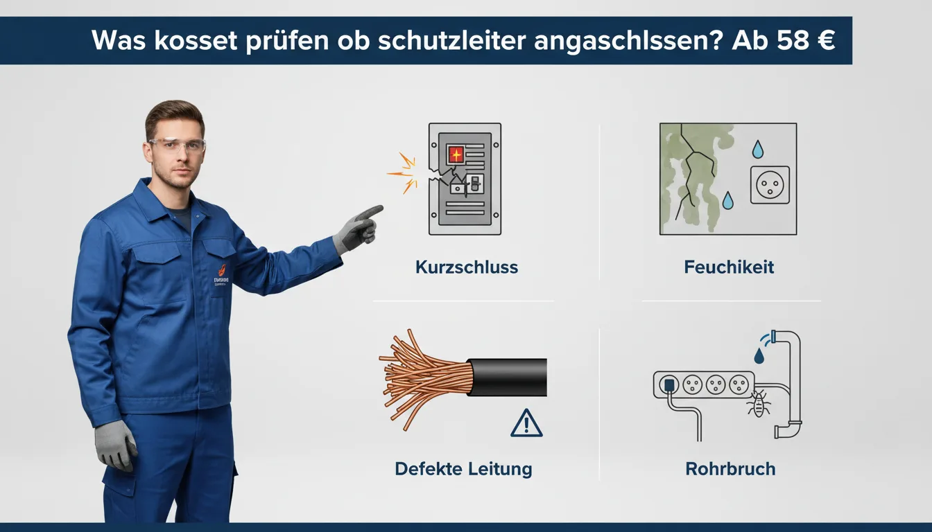 prüfen ob schutzleiter angeschlossen – Problem