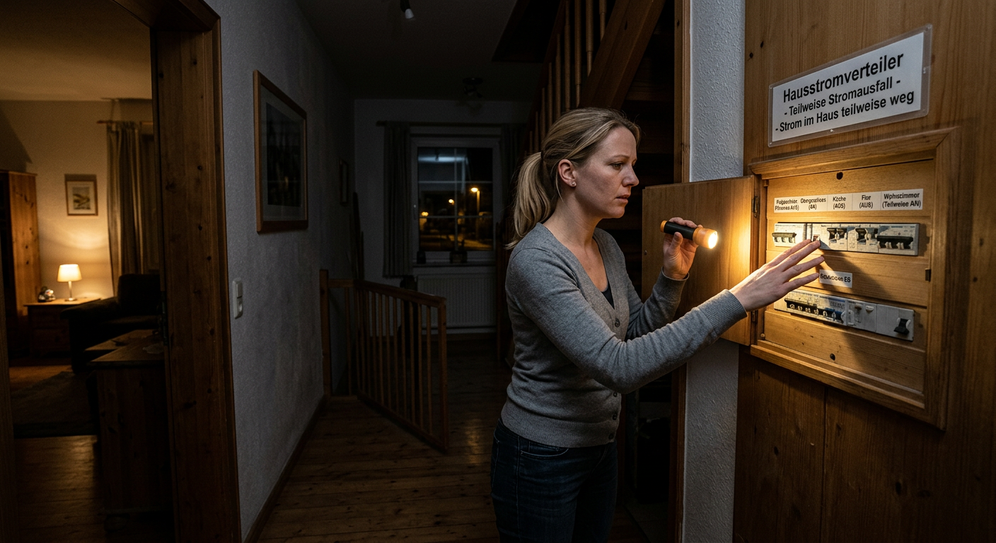 strom im haus teilweise weg