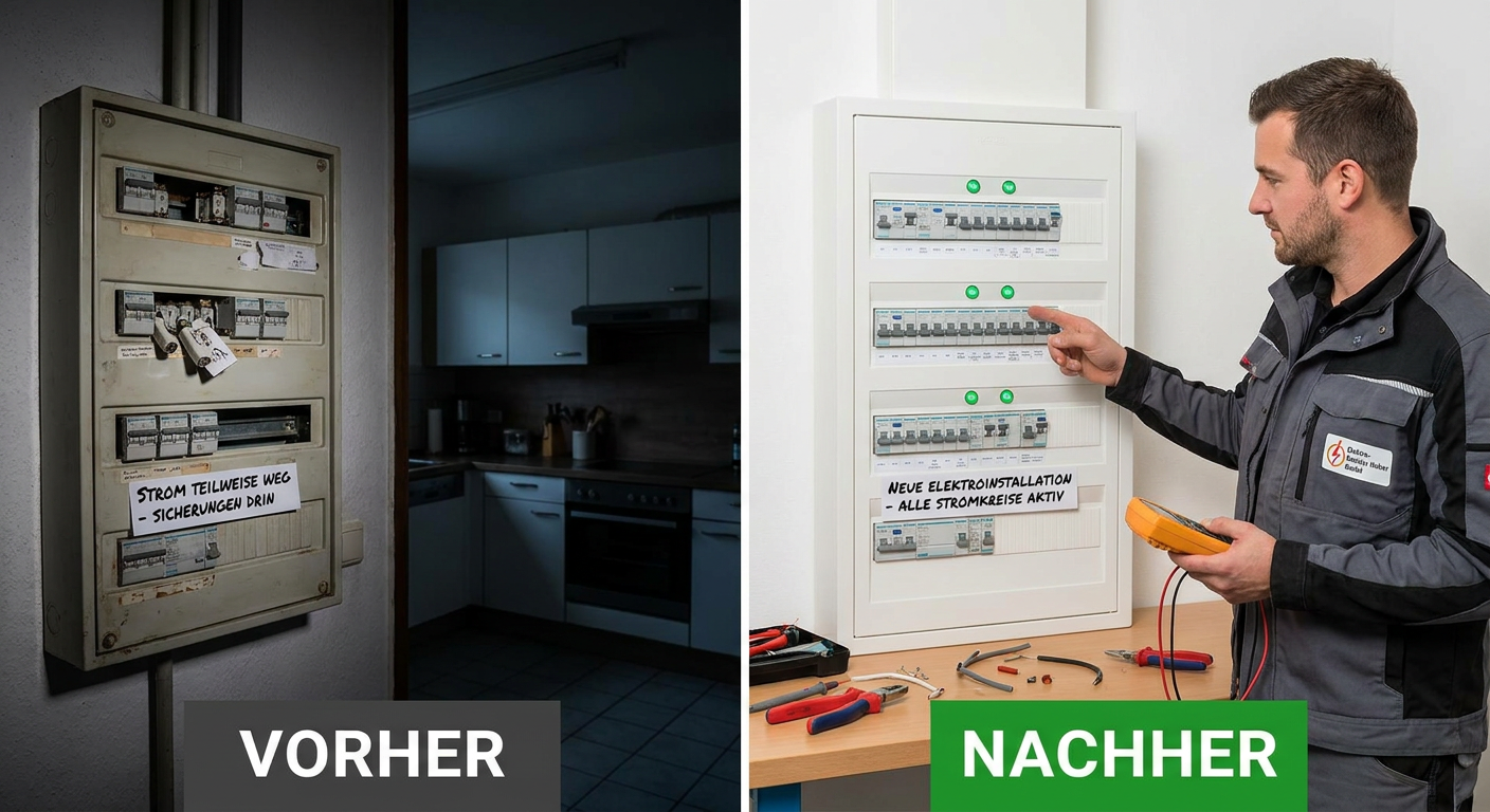 strom teilweise weg sicherungen drin